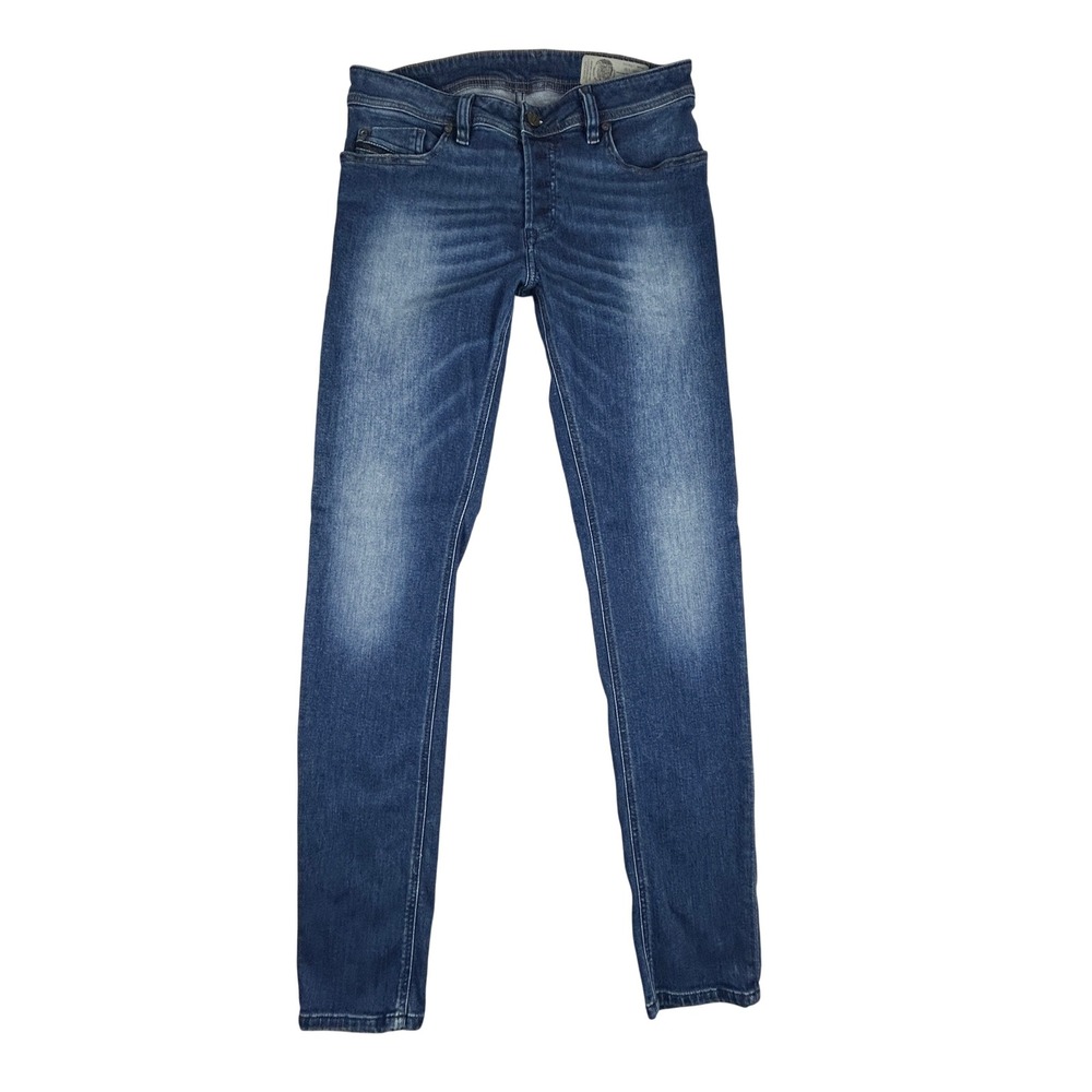Diesel Troxer Jeans Mens 30x32 Slim Skinny Stretch Blue Button Fly Denim‎
